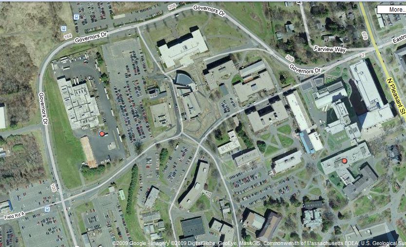 Engineering Lab II & Parking: The Engineering Lab II is shown in the yellow shape in the map and in the picture on the left.