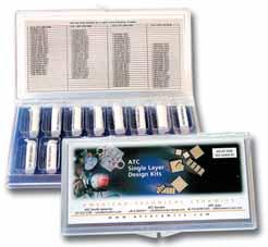 ATC RLC DESIGN KITS ATC Single Layer Capacitor Design Kits: ATC s SLC Custom Design Kits are based on the Quik Pick Selection Guide below. Select values from this list to build your custom Kit.