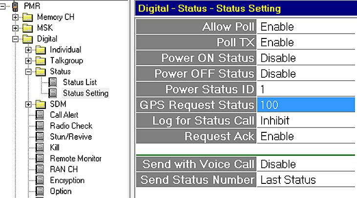 Chapter 3, Configuration of Digital Radios GPS Request
