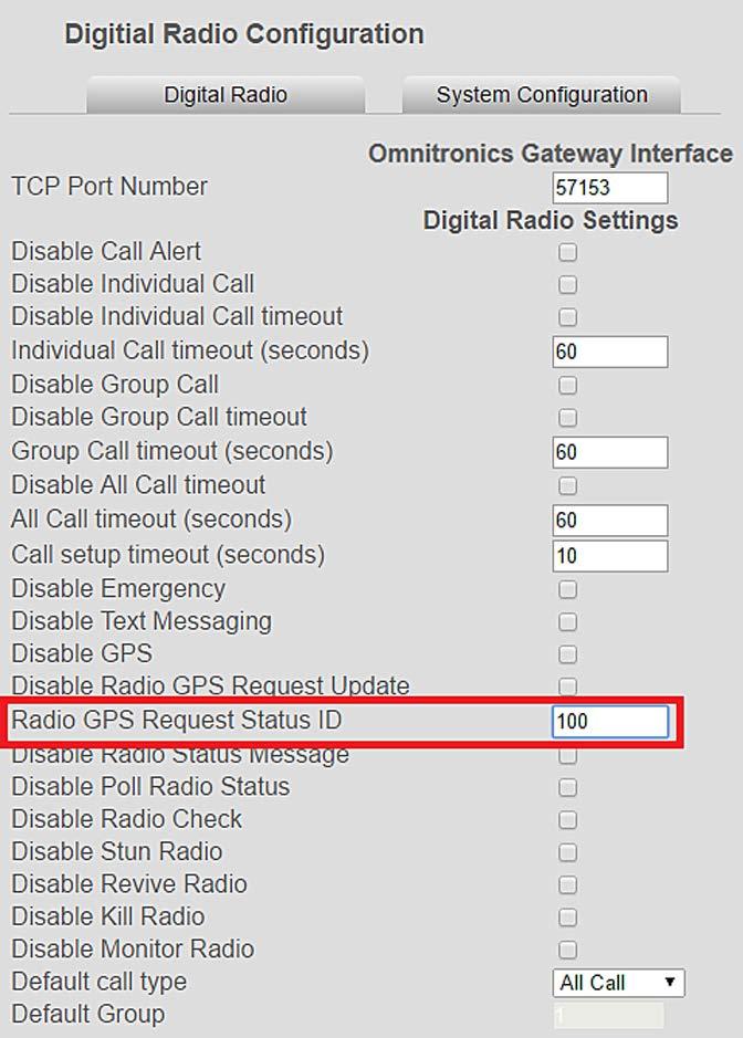 Status to ensure the radio matches the Radio GPS Request