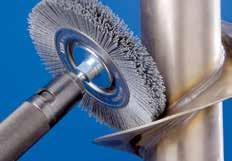 Wheel Brushes For deburring, edge radiusing, light cleaning, and polishing. Ordering Note See page 15 for listing of adapters. RBU SiC Narrow Face EDP 83680 b Arbor Hole Face Width b.035 Dia.