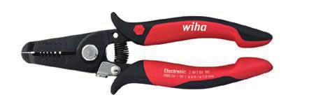 For absolutely flush cutting of soft wires in places which are difficult to access in the electronics industry. 26830 118 4 ½ 0.6 60 5 27397 118 4 ½ 0.6 60 x 5 Z 49 2 03 Electronic stripping pliers.