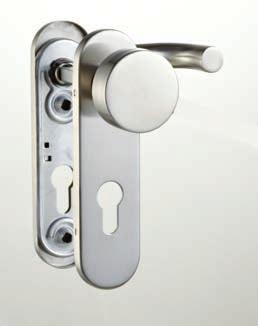 Accessories Handles Plate with knob and cylinder hole. For fire resistant doors and panic exit fire resistant doors EN179.