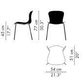 NAP KASPER SALTO 2010 The NAP chair comes in several variants: With 4 legs (of steel or wood), with a sled base or as a counter- or bar stool. All variants are available with and without armrests.