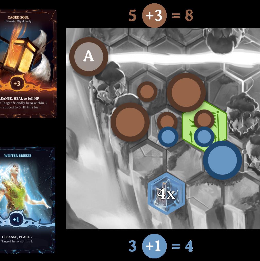 Once players decide whether or not they want to play a card, the decision cannot be changed. Central area base control value There is no Wave token in the central area.