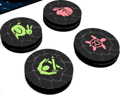 Prepare the Condition Tokens Change the odds of the battle and surprise your opponent: blind an enemy hero just before he tries to hit you, or speed up an ally so that she can run into a bush and