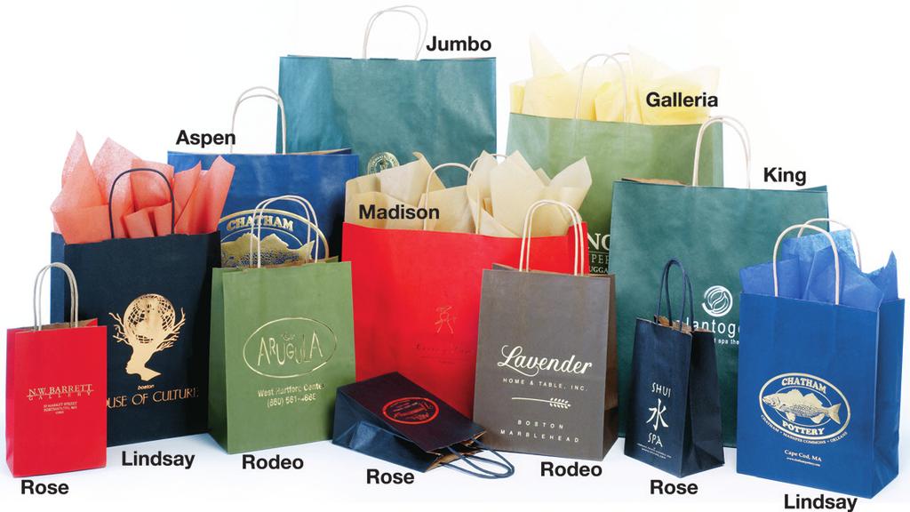 Please ask your sales representative for information on our custom bag alternatives. Custom design gift wrap is printed in U.S.A.