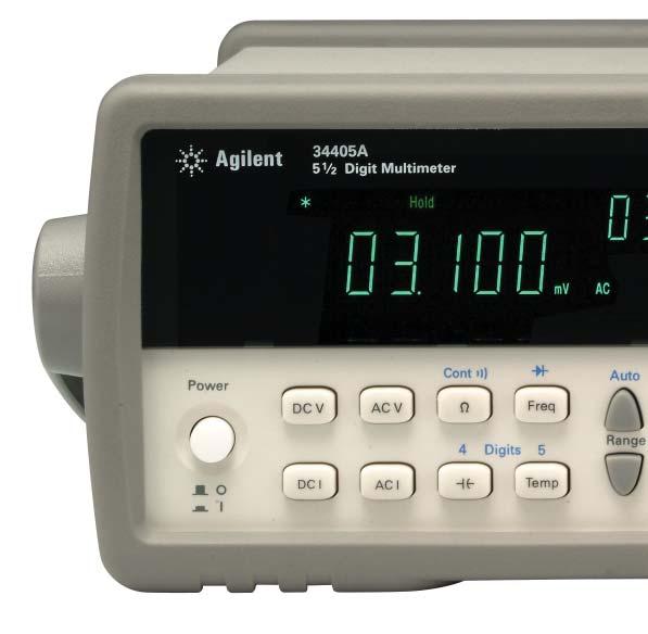 Agilent 34405A Multimeter: Versatile and low cost solution for benchtop testing. 5.5 digit dual display increases productivity and throughput in troubleshooting.