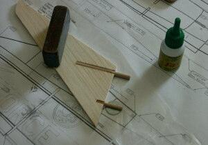 Glue the stabiliser dowels with thick Ca in place, but do