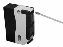 Photoelectric Series Rectangular Opening the Terminal ompartment (.../ Models). A flat-head screwdriver is needed to open the terminal compartment.