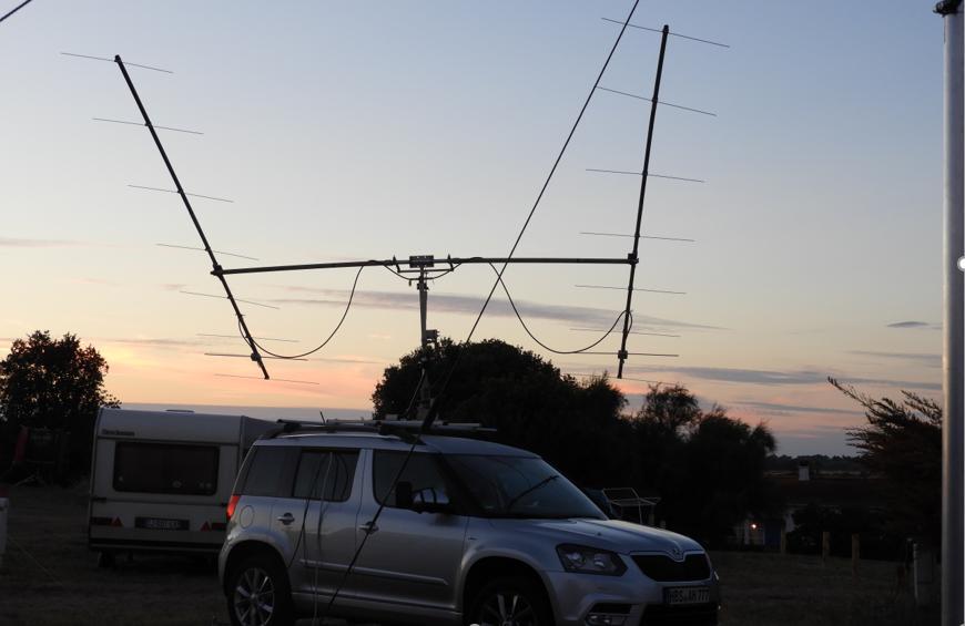 construction to mount antennas on the roof of his Skoda Yeti