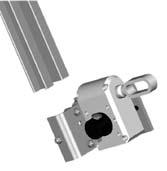 Attach the rolled conduit to the square shaft of the assembly by inserting a 5/16" x 2-1/2" bolt through