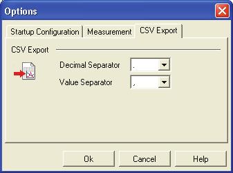 csv file to your requirements, you can choose between different decimal and value