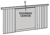 system (OSWM). If it is a OSWM system, you will also need to determine to which side of the doorway opening the track will be extended (above illustration shows right-side extension).