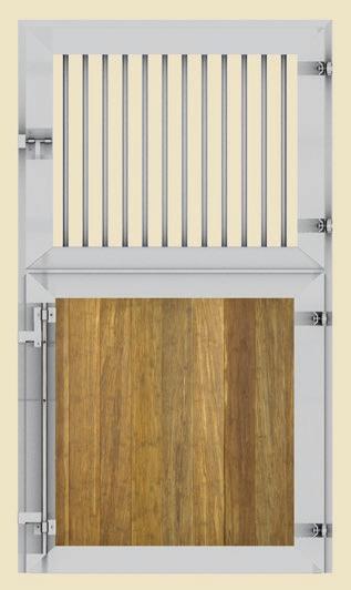 Classic Door 1 and 2 - Two part doors 130 cm wide with grating and Plexiglas filling in the upper