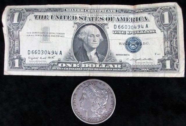 half dollar, 2005 Jefferson nickel in plastic case, 3