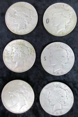 19457 TRUST PROPERTY 6 Morgan Silver dollars; 2 1885,