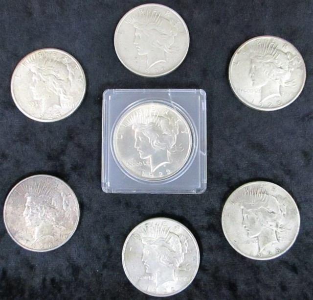 PROPERTY 7 1921 Morgan Silver dollar coins 19455