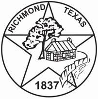SUBDIVISION PLAT AND PUBLIC INFRASTRUCTURE SUBMITTAL, REVIEW AND APPROVAL PROCEDURES CITY OF RICHMOND 112 JACKSON STREET RICHMOND, TEXAS 77469 PHONE: 281-232-6871 FAX: 281-238-1215 CITY OF RICHMOND