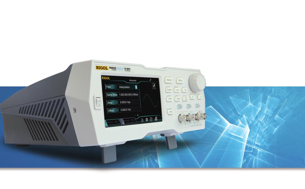 DG800 Series Function/Arbitrary Waveform Generator Unique SiFi II (Signal Fidelity II) technology: generate the arbitrary waveforms point by point; recover the signal without distortion; sample rate