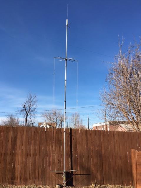 The antenna upright and locked back in! Project complete, and the broken spider repaired!