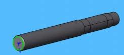 Click on the cylindrical edge of the Axle Shaft. 9.