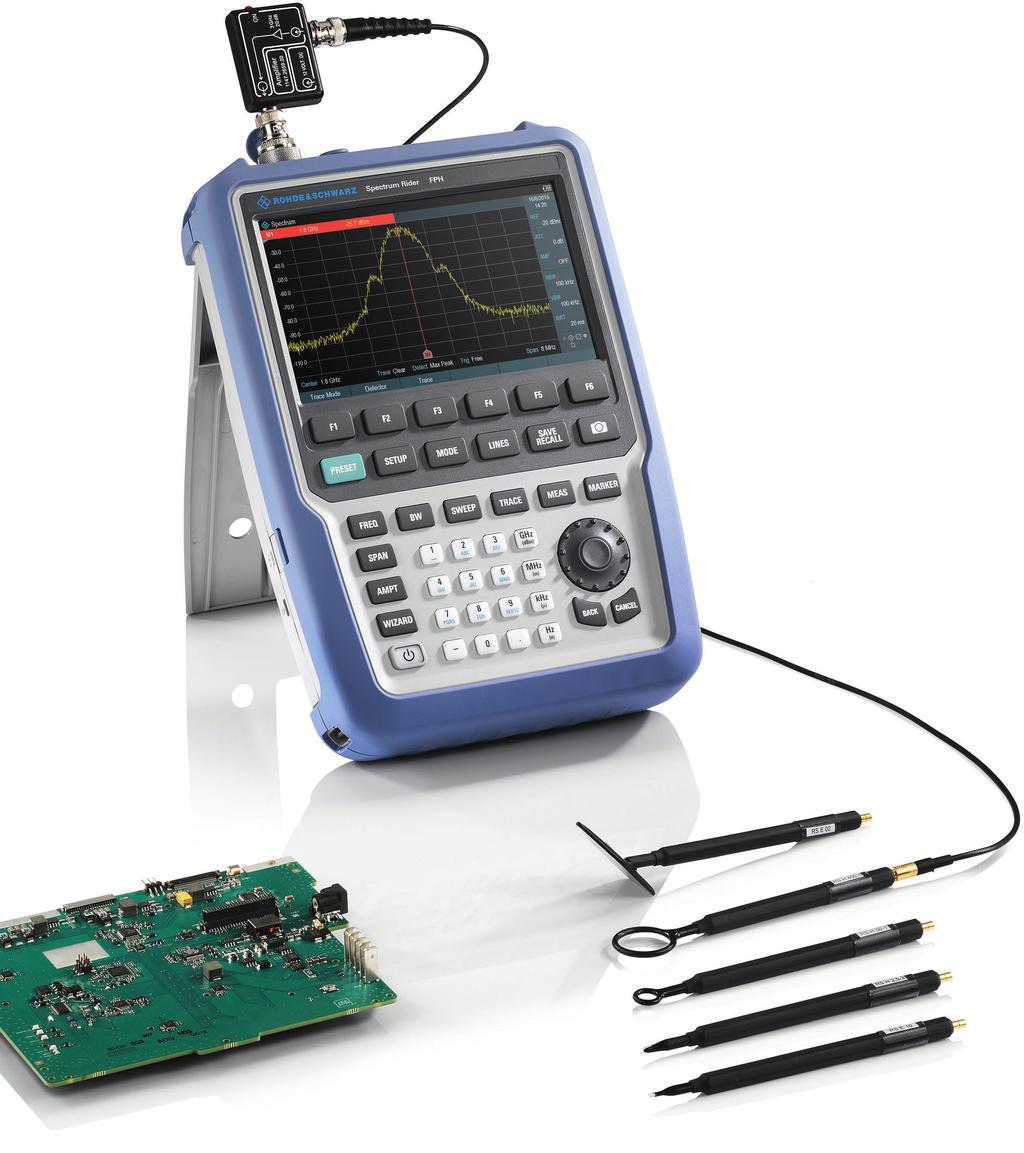 Field use example: pulse measurements with a power sensor The R&S FPH-K29 option enables precise pulse and peak power measurements when used with the R&S NRP-Z8x wideband power sensors.