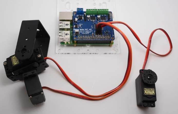 Note: need to external power supply to the motor power supply Connecting a Servo Most servos come with a standard 3-pin female connector that will plug directly into the headers on the Motor HAT