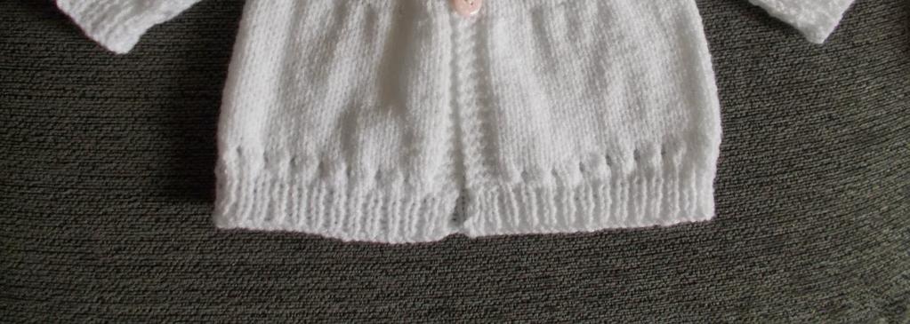 Variation ~ with ribbed borders instead of knitting 5 rows at the neck and lower
