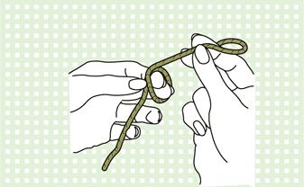 1. Make a slip knot 2 2.