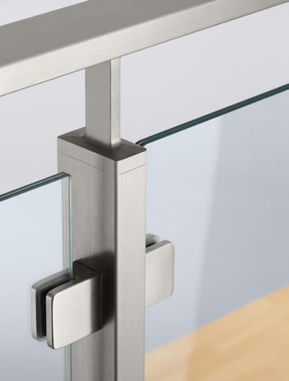 3/4" (60x20mm) handrail Square, geometric angles and precise lines Includes an