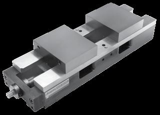 Self-Centering Vises 6" (150mm) Narrow Base Part Number Wt. (lbs) 49402SC 64 Designed for stand alone or fixture plate mounting Slim design enables high density mounting 6.00" (152.4) M10 TAPPED HTG.