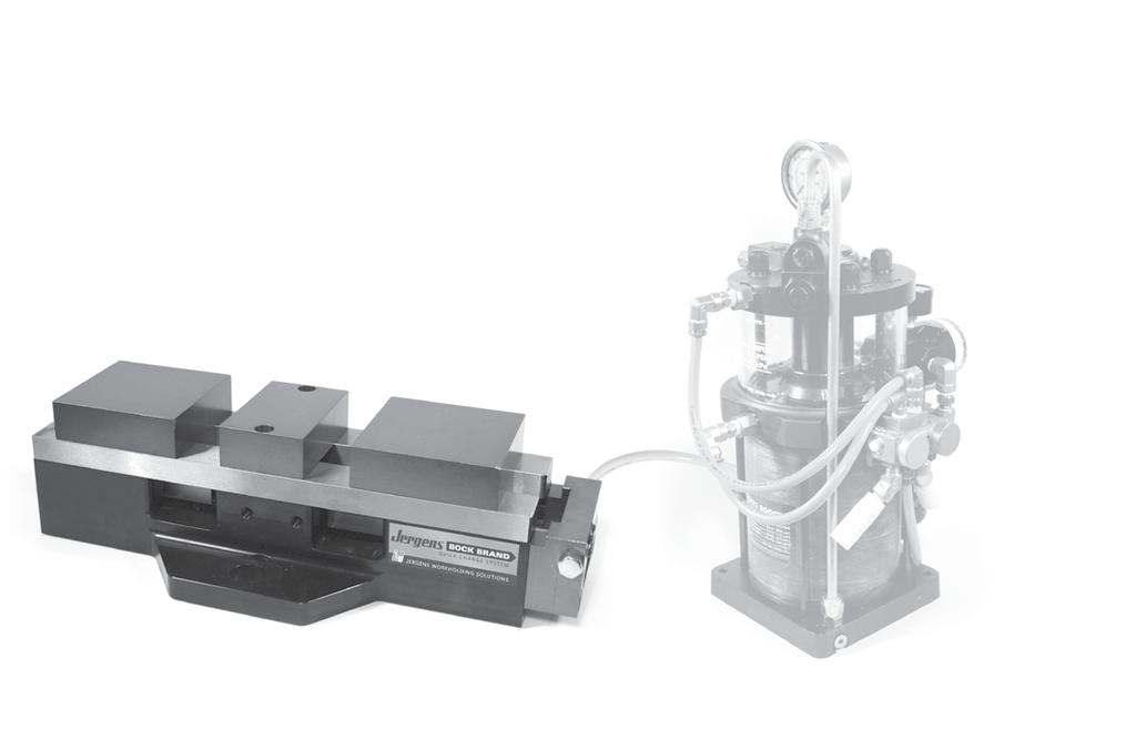 Hydraulic Production Vises Innovative compact design Internal hydraulics 4,700 lbs (2,100 Kg) clamping force Operates on lower input pressure Fully machinable jaws Fastest quick-change jaw system