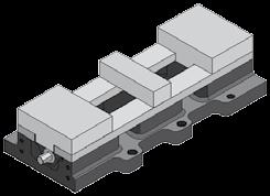 JERGENS-BOCK QUICK CHANGE SYSTEM Bock Twin Vises Screw-on guideways made from hardened steel Third-hand function for fast sequential loading of parts Exact positioning of center jaw using locator