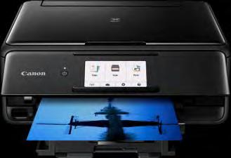 Print beautifully rich borderless photos with 6- single ink system including Photo Blue for finer