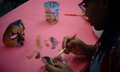 using plaster of Paris with custom features such as horns, beaks, and tusks.