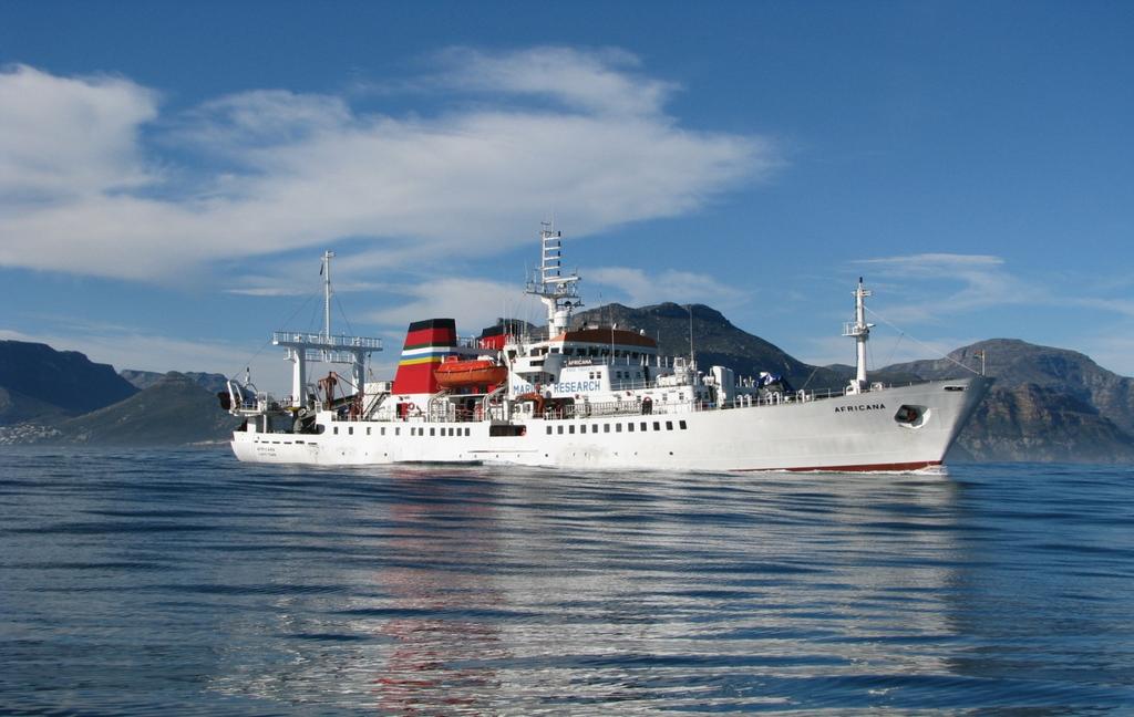 RESEARCH SHIP AFRICANA BACKGROUND: Africana, was built and commissioned in 1982 for the then Sea Fisheries Research Institute. She has achieved close to 40 000 scientific stations.
