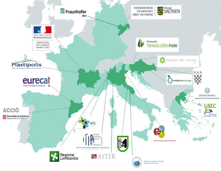 Interreg projects supporting VI Partners: 9 Regions involved 5 new to Vanguard The main objective of the S34Growth project is
