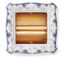 Brushed Nickel China with Blue Chinoiserie 3540 shown as