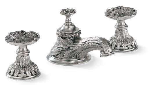 Metal Basin Sets French Rose 0917 shown in Burnished Platinum Classic 0932 shown in