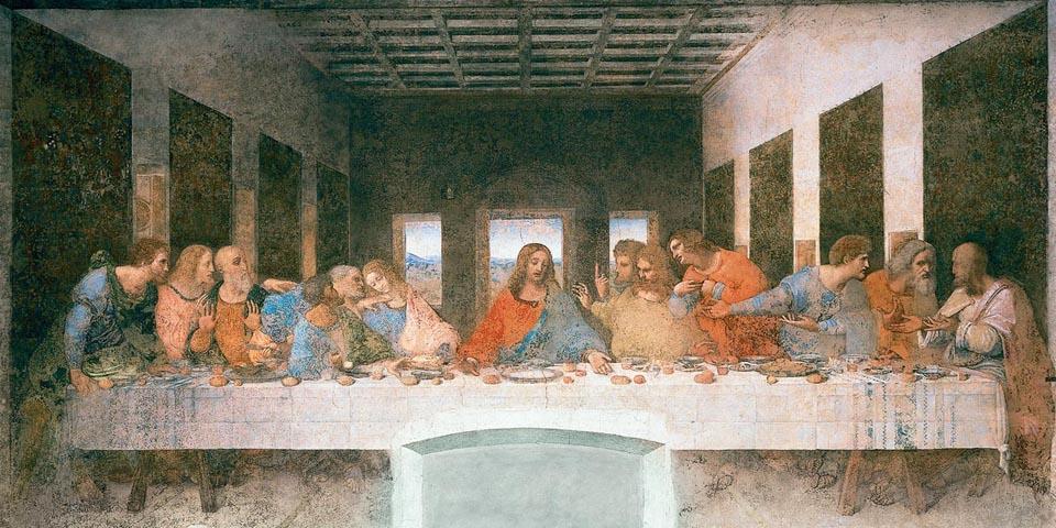 Fresco secco - does not use lime plaster of wall as the binder Title: The Last Supper Artist: Leonardo da Vinci Date: c.