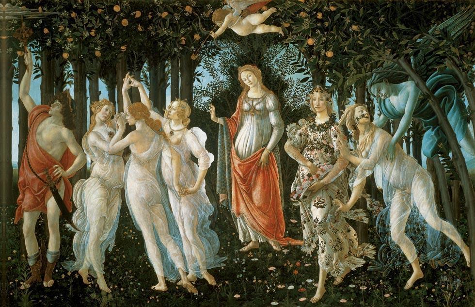 Tempera dries fast and is highly durable Changing the pigment to binder ratio creates veiled effects Title: Primavera Artist: Sandro Botticelli Date: c.