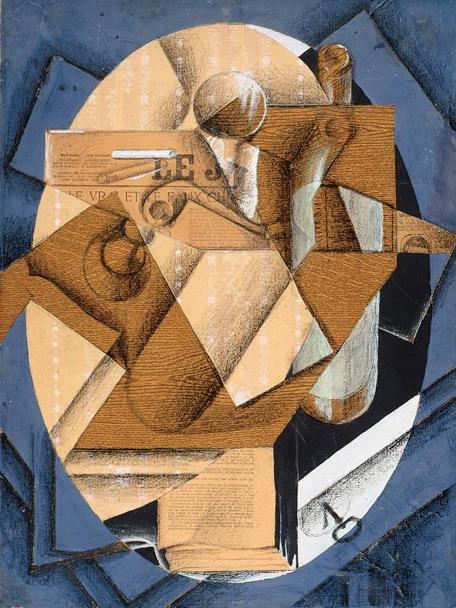 mixed media Title: The Table Artist: Juan Gris Date: 1914 Source/Museum: Philadelphia Museum of Art. A. E. Gallatin Collection.