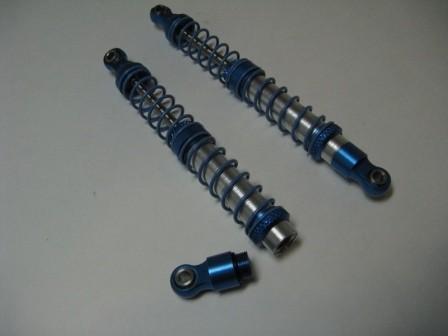 These shocks typically work best with a small amount of fluid to help them move. Most that use them do not fill them with fluid.
