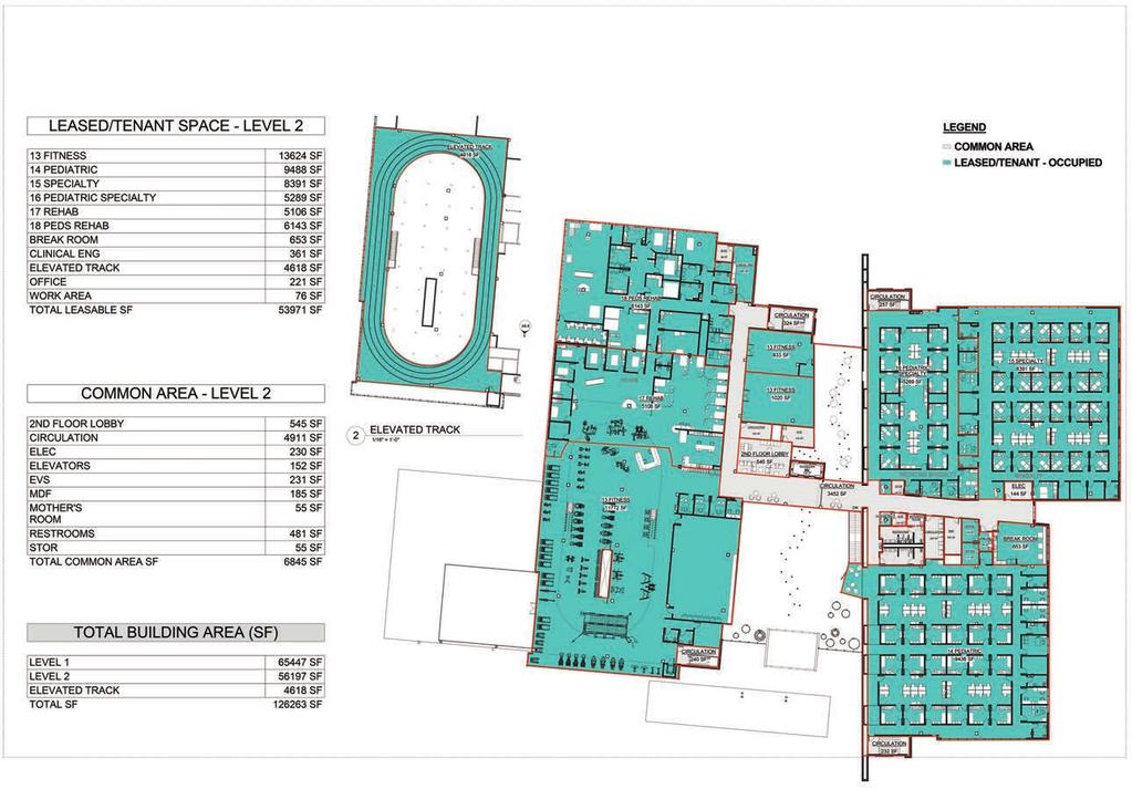 LEVEL TWO DISCLAIMER: THIS SITE PLAN SHOWS THE APPROXIMATE LOCATION, SQUARE FOOTAGE, AND CONIGURATION OF THE FACILITY, AND IS ONLY ILLUSTRATIVE OF THE SIZE AND RELATIONSHIP OF THE SUITES AND COMMON