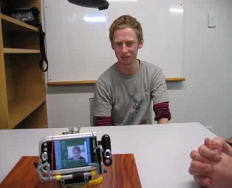Humble steps 2::Presence Robot In a pilot user study we could show, that (a) even this simple setup can be used as a telepresence system (b) the control of the field of view within the remote