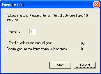 6.5 Testng addressng Ths functon allows the user to test the addressng. Testng addressng 1. Select Commssonng > 3. Check addressng. The Execute test pop-up wndow appears.