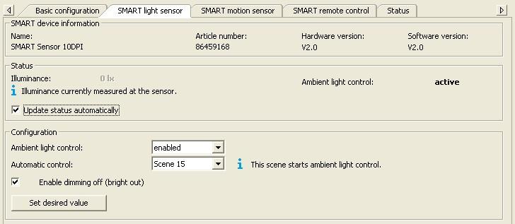 Lght sensor SMART devce nformaton The followng devce nformaton s dsplayed: Devce nformaton Descrpton Name Dsplays the name of the SMART sensor.