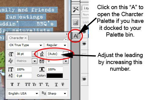 ) If you have it docked to your Palette Bin to the right, you can click on the A to open the Character Palette.