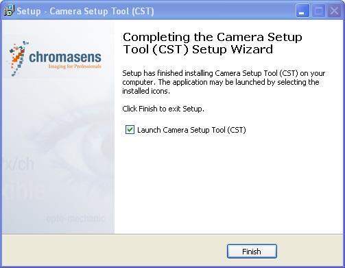 Click on the button Install to execute setup of the CST software.